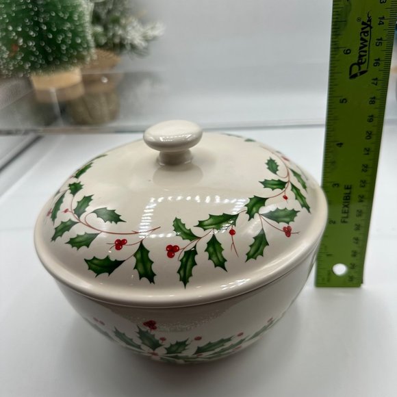 Lenox Small Covered Baking Dish Bowl Holiday Serving Dining American By Design - Picture 10 of 10
